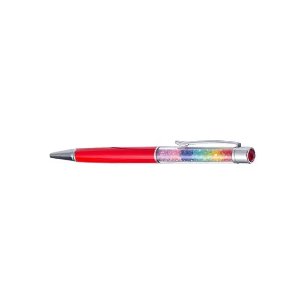 Metal Pen w/Rainbow Diamonds