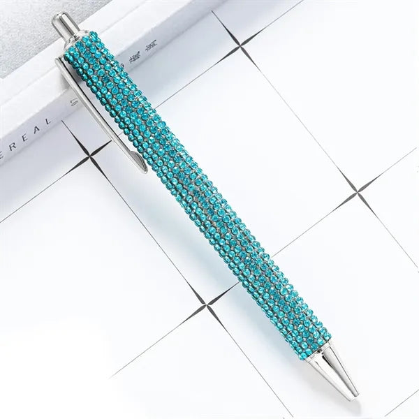 Metal Ballpoint Pen w/Crystal