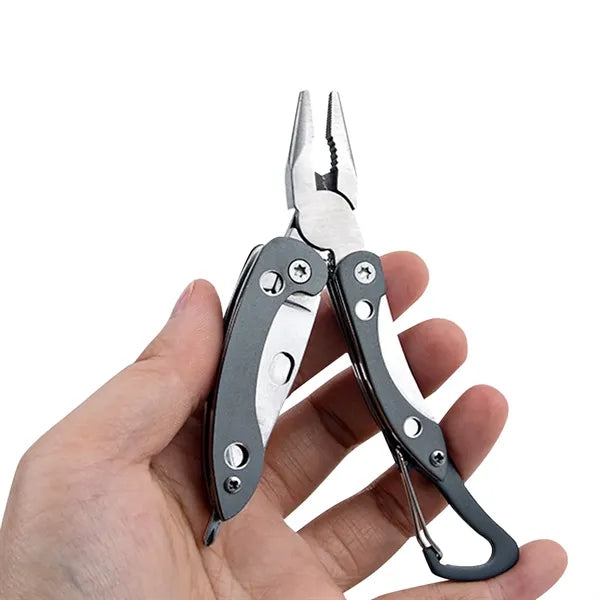 Carabiner Multi Pliers w/Serrated Knife Bottle Opener