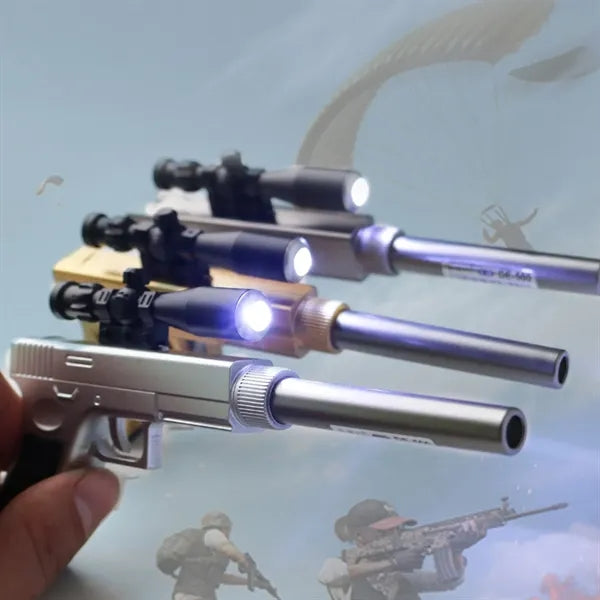 Pistol Gun Shaped Pen w/Flashlight
