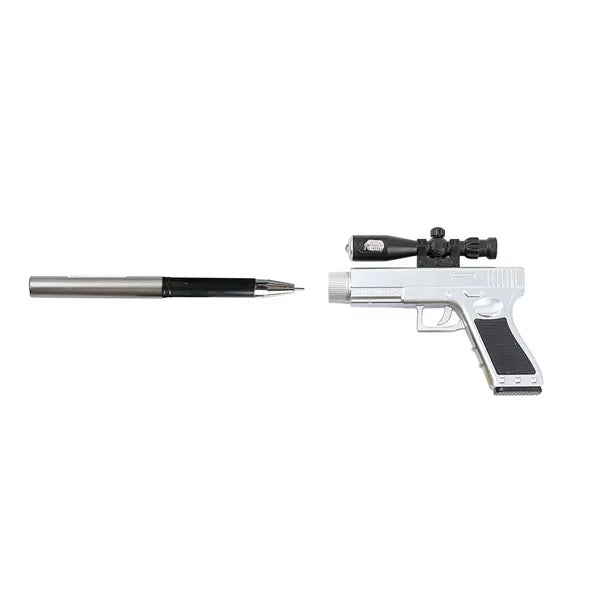 Pistol Gun Shaped Pen w/Flashlight