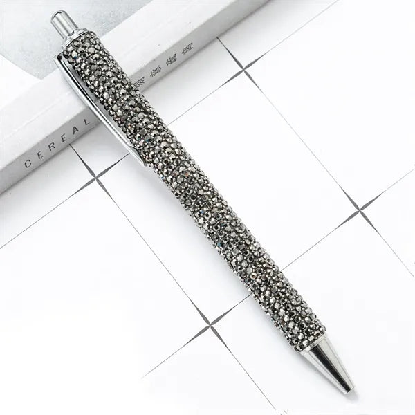 Metal Ballpoint Pen w/Crystal