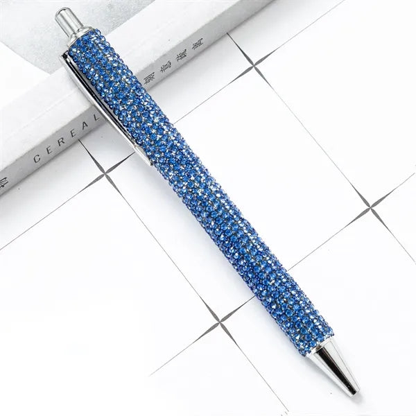 Metal Ballpoint Pen w/Crystal
