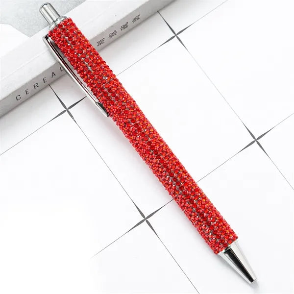 Metal Ballpoint Pen w/Crystal