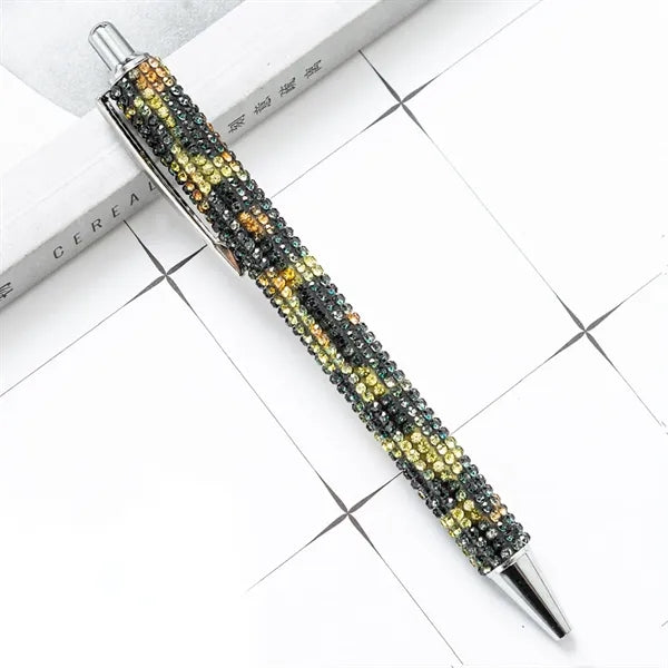 Metal Ballpoint Pen w/Crystal
