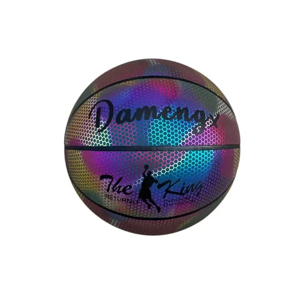 Reflective Glowing Holographic Luminous Basketball for Night