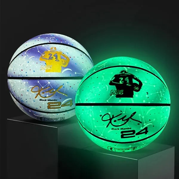 Glow in The Dark Basketball Glowing Leather Green Light Up
