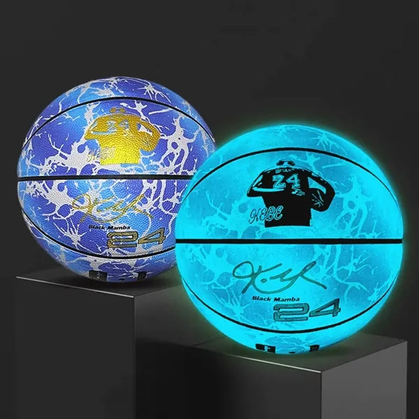 Glow in The Dark Basketball Glowing Leather Green Light Up