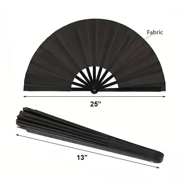 Large Folding Fabric Hand Fans Performance Kung Fu Fan