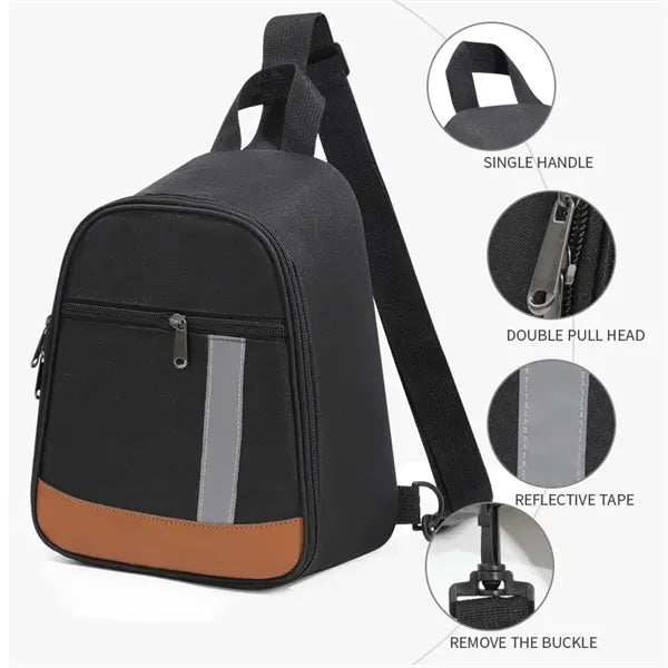 Single Shoulder Sling Insulated Lunch Bag