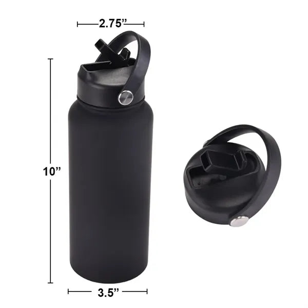 34 oz Insulated Stainless Steel Tumbler with Straw