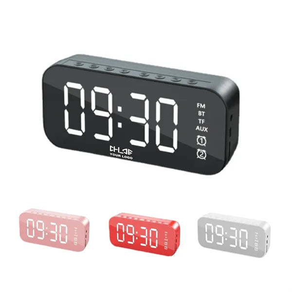 LED Mirror Digital Clock with Wireless Speaker