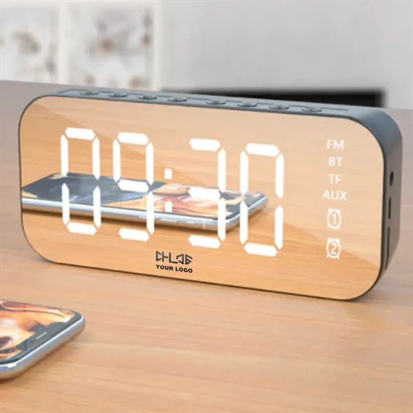 LED Mirror Digital Clock with Wireless Speaker