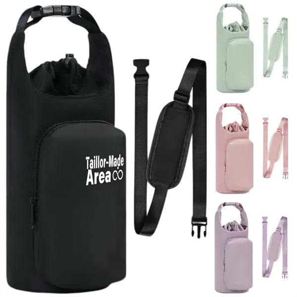 32Oz. 40Oz. Tumbler Insulated Water Bottle Carrier Black Bag