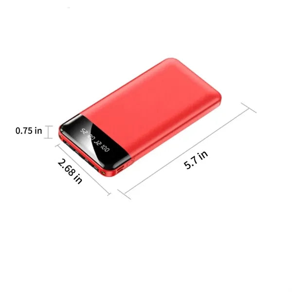 6000mAh Ultra Thin Portable With LED Flashlight Power Bank