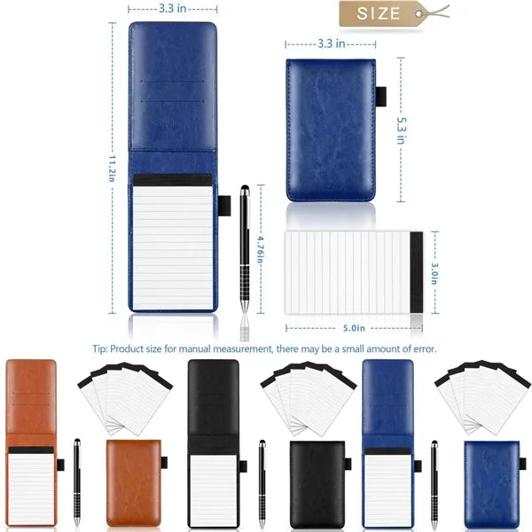 Mini Pocket Notepad Holder Set with Pen