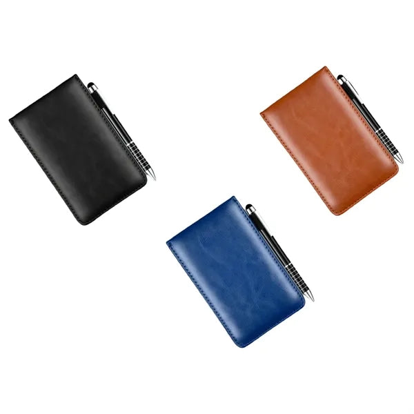 Mini Pocket Notepad Holder Set with Pen