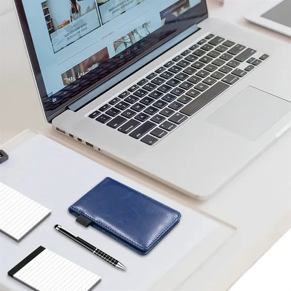 Mini Pocket Notepad Holder Set with Pen
