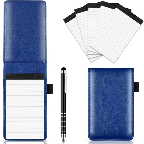 Mini Pocket Notepad Holder Set with Pen
