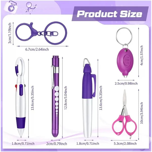 Nurse Set Ballpoint Pen Nursing Keychain Clip Foldable S