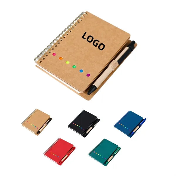 Spiral Notebook w/ Pen-100 Pages