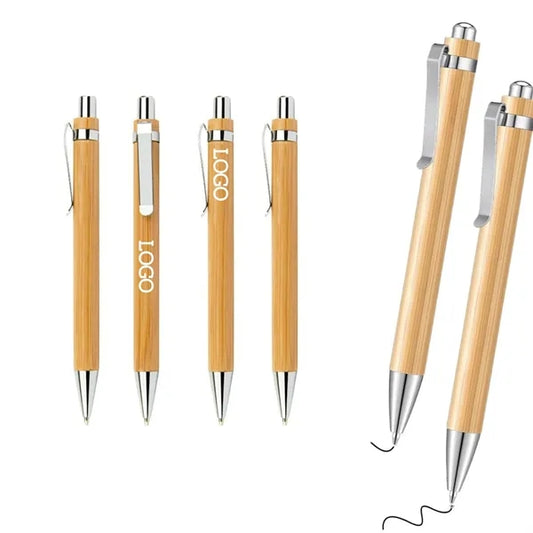 Premium Bamboo Retractable Ballpoint Pen