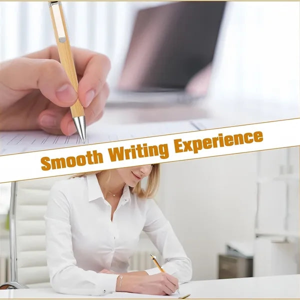 Premium Bamboo Retractable Ballpoint Pen