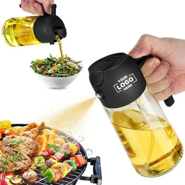 Olive Oil Dispenser and Sprayer Combo Bottle