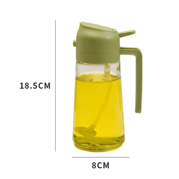 Olive Oil Dispenser and Sprayer Combo Bottle