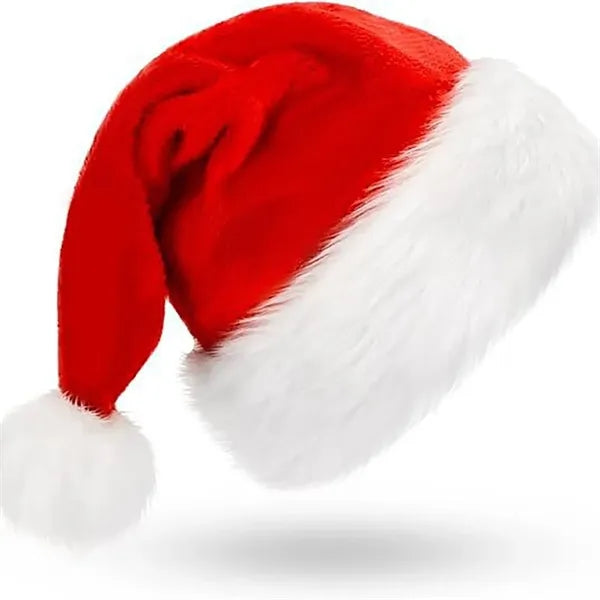 Comfortable Thickened Plush Classic Red Santa Claus Hats