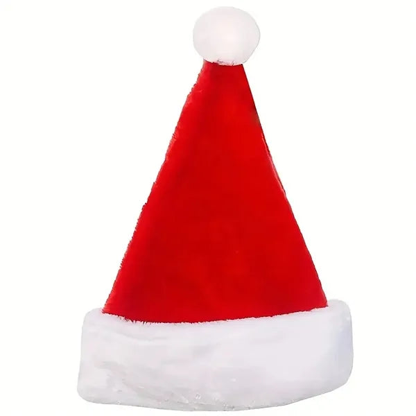 Comfortable Thickened Plush Classic Red Santa Claus Hats