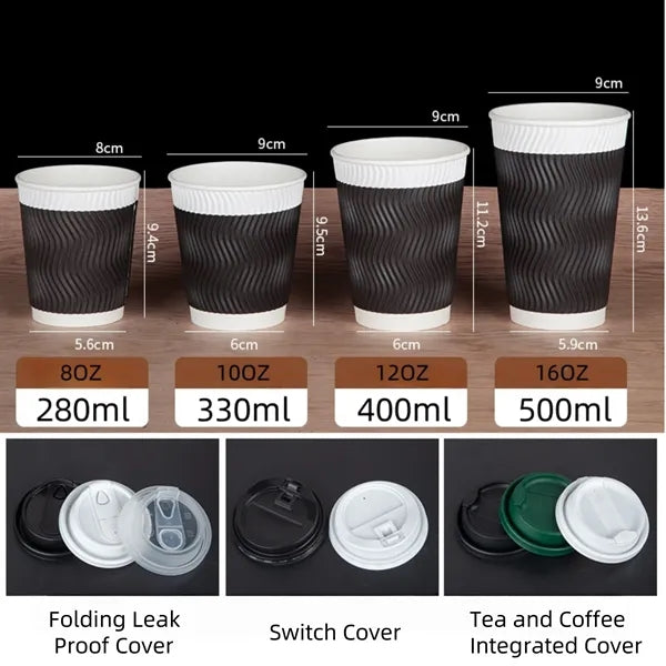 Eco Paper Coffee Cup w/ Lid