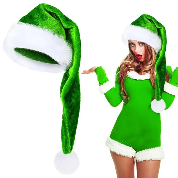 Unisex Velvet Christmas Hat For New Year