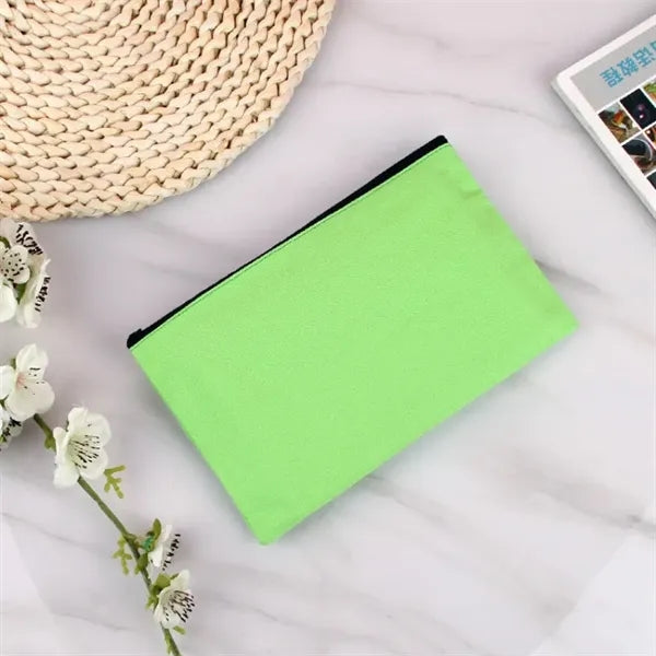 Canvas Zipper Travel Cosmetic Pouch