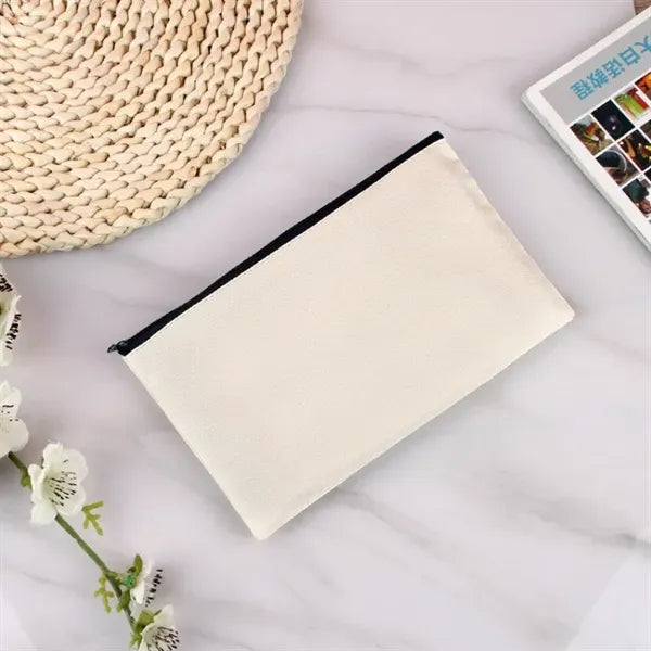 Canvas Zipper Travel Cosmetic Pouch