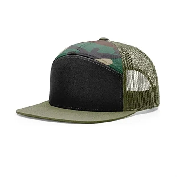 7-Panel Mesh Embroidery Trucker Cap