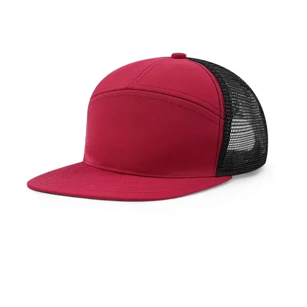 7-Panel Mesh Embroidery Trucker Cap