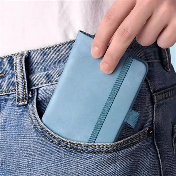 A7 Notebooks Leather Pocket Notepads 200 Pages/100 Sheets