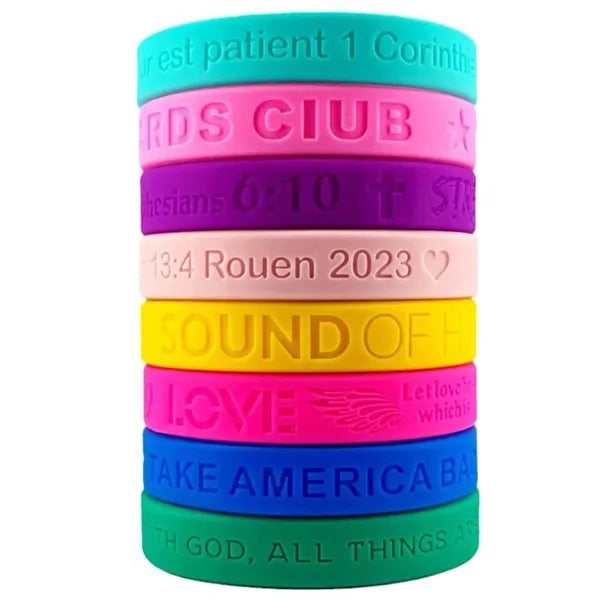 Debossed Awareness Silicone Bracelet