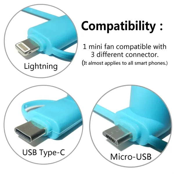 Mini 3-in-1 Portable Phone Fan