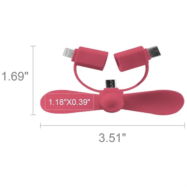 Mini 3-in-1 Portable Phone Fan