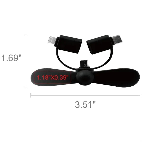 Mini 3-in-1 Portable Phone Fan