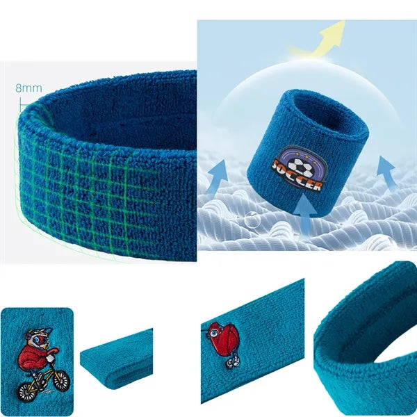 Cotton Sport Sweatbands Set