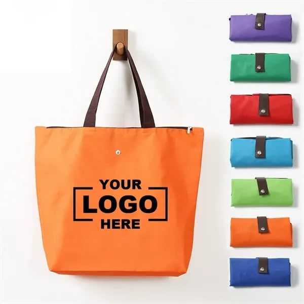 Oxford Cloth Shopping Eco-friendly Folding Zipper Bag