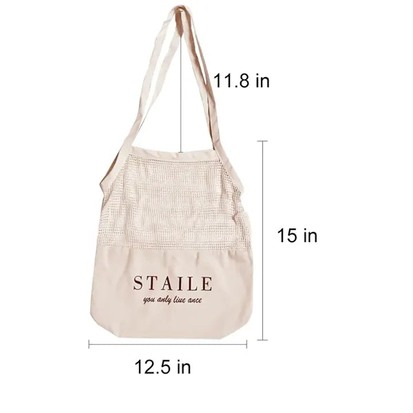 Eco-friendly Shopping Grocery Cotton Mesh Tote Bag