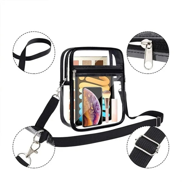 Clear PVC Crossbody Bag