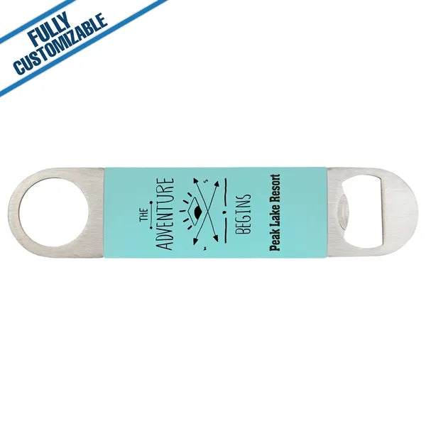 Long Bottle Opener With Engraved Silicone Grip- Fully Custom