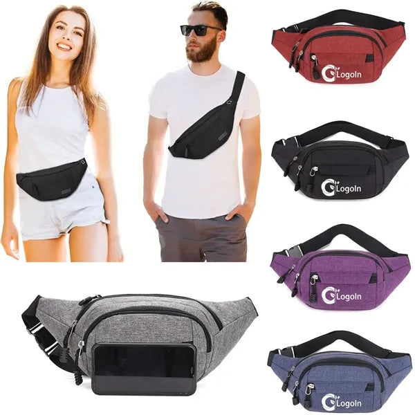 Sports Fanny Pack for Men Women Waist Bag with 3 Pockets
