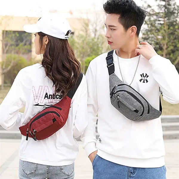 Sports Fanny Pack for Men Women Waist Bag with 3 Pockets