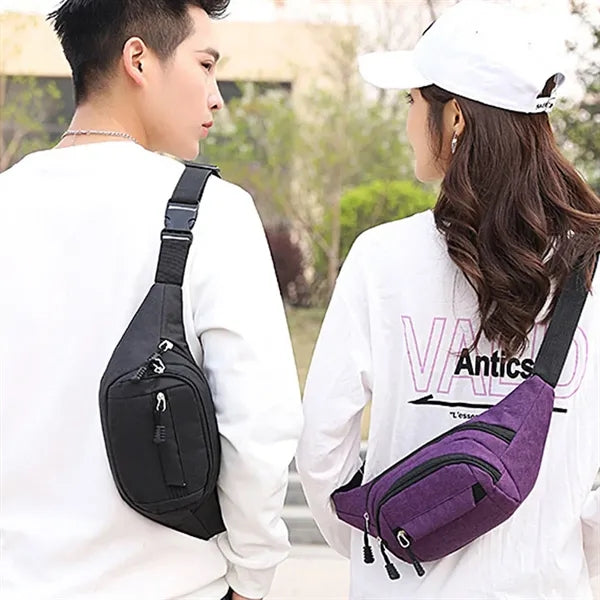 Sports Fanny Pack for Men Women Waist Bag with 3 Pockets